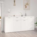 vidaXL Dressoir 160x36x75 cm bewerkt hout wit, Huis en Inrichting, Kasten | Dressoirs, Verzenden, 150 tot 200 cm, Nieuw, 25 tot 50 cm