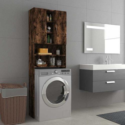vidaXL Wasmachinekast 64x25,5x190 cm gerookt eikenkleurig, Witgoed en Apparatuur, Wasmachines, Nieuw, Verzenden