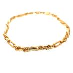 Gouden Figarope armband; Cento group | 19 cm (gourmet), Ophalen of Verzenden, Gebruikt, Overige kleuren, Goud