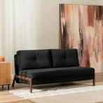 40% Korting: Velvet slaapbank 2 persoons Mikko zwart, Ophalen, Zo goed als nieuw, Velvet chique, Modern