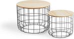 2dekans | LIFA LIVING Moderne Bijzettafel - Set van 2 -, Huis en Inrichting, Tafels | Eettafels, Ophalen of Verzenden, Zo goed als nieuw