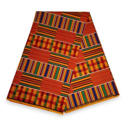 Afrikaanse Kente stof / kente print stof KT-3081 - 100% kato, Hobby en Vrije tijd, Stoffen en Lappen, Nieuw, Ophalen of Verzenden