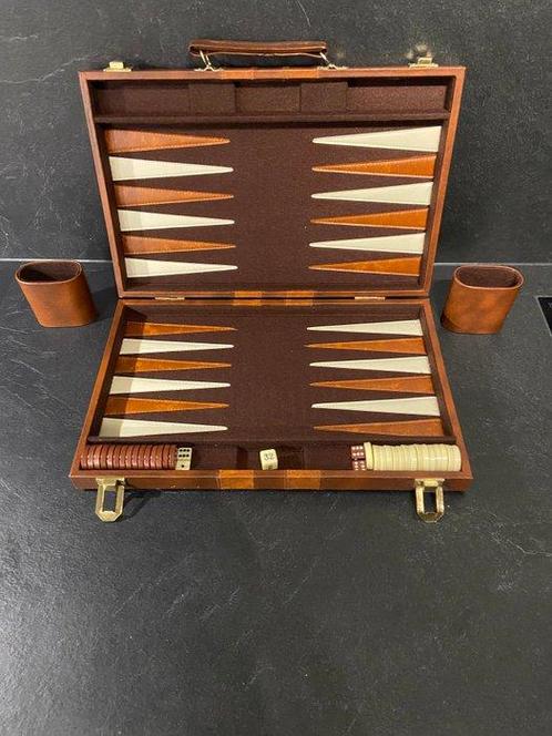 Spel - Vintage spel / bordspel Backgammon (compleet) in, Antiek en Kunst, Antiek | Overige Antiek