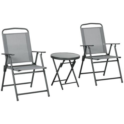 TRUUSK Tuinmeubel Bistro Set Inklapbaar Met 1 Tafel En 2 Sto, Tuin en Terras, Overige Tuin en Terras, Nieuw, Verzenden