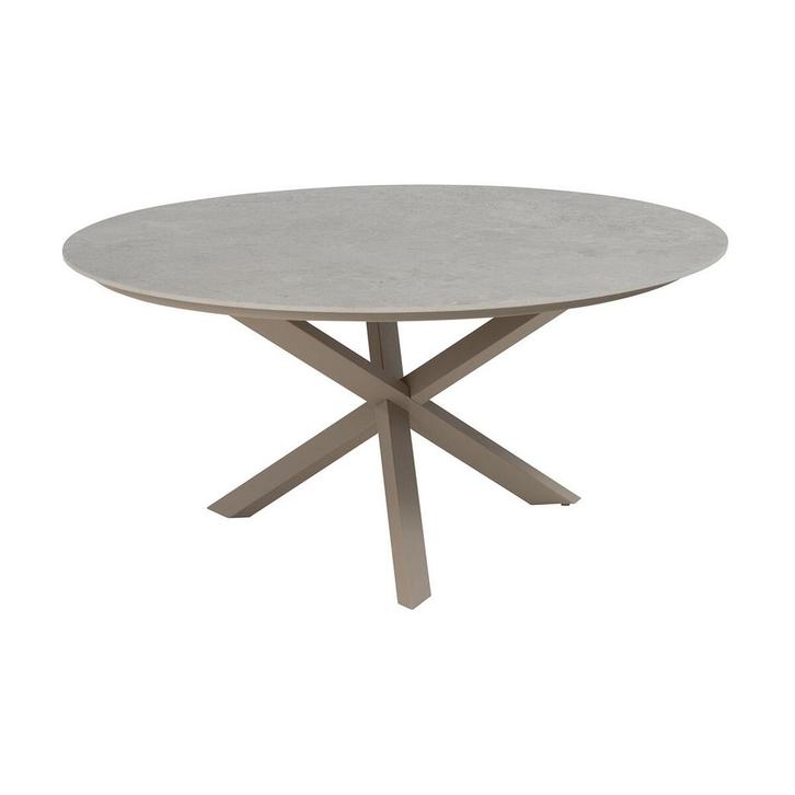 4 Seasons Prado tuintafel Ø160x75 cm- ceramic sabbia - latte, Tuin en Terras, Tuinsets en Loungesets, Verzenden