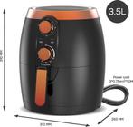 2dekans | TurboTronic AF10M Airfryer - Zwart, Witgoed en Apparatuur, Frituurpannen, Ophalen of Verzenden, Zo goed als nieuw