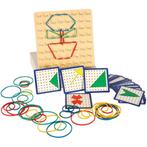 Geoboard Houten Puzzel Vormen Maken Met Elastiekjes -, Ophalen of Verzenden, Nieuw
