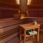Badkamer / Sauna bankje met opbergruimte - Van bamboe hout -, Huis en Inrichting, Nieuw, Verzenden