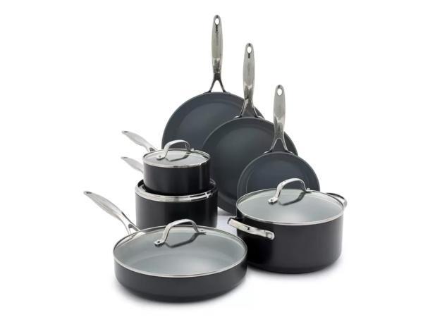 Veiling - Greenpan keramische pannenset 11-delig Valencia Pr, Huis en Inrichting, Keuken | Potten en Pannen