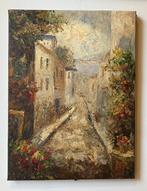 Spanish school (XX), signed Serra - Ruelle ensoleillée, Antiek en Kunst