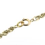 Gouden gedraaide schakel collier | 46,5 cm (schakelketting), Sieraden, Tassen en Uiterlijk, Kettingen, Ophalen of Verzenden, Gebruikt