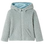vidaXL Kinderjas met capuchon teddy 128 kunstvacht mintgroen, Verzenden, Nieuw
