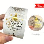 Sluitstickers grotere kerstetiketten chique merry christmas, Hobby en Vrije tijd, Ophalen of Verzenden, Nieuw