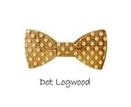 Houten strik: Dot Logwood, Verzenden, Nieuw