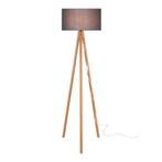 [lux.pro] Staande lamp vloerlamp Rochester E27 bamboe en zwa, Nieuw, Verzenden