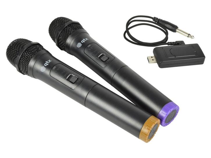 QTX U-Mic Dubbele Draadloze USB Microfoon UHF 863.2 Mhz +, Muziek en Instrumenten, Microfoons, Overige typen, Nieuw, Verzenden
