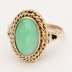 Ring - 14 karaat Geel goud Chalcedoon, Sieraden, Tassen en Uiterlijk, Ringen, Nieuw