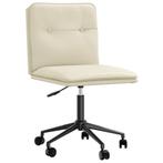 vidaXL Eetkamerstoel kunstleer crèmekleurig, Huis en Inrichting, Stoelen, Verzenden, Nieuw