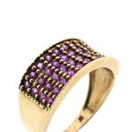 9 karaat ring met robijn, 18 tot 19, Gebruikt, Overige kleuren, Ophalen of Verzenden