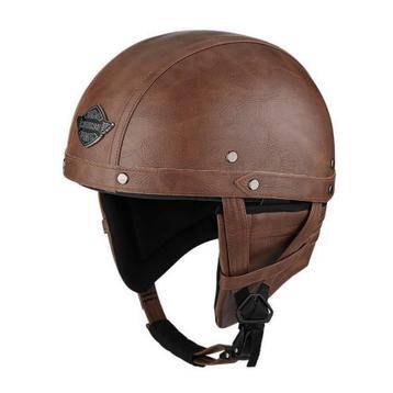 ≥ JYT vintage leren pothelm — | Motorhelmen — Marktplaats