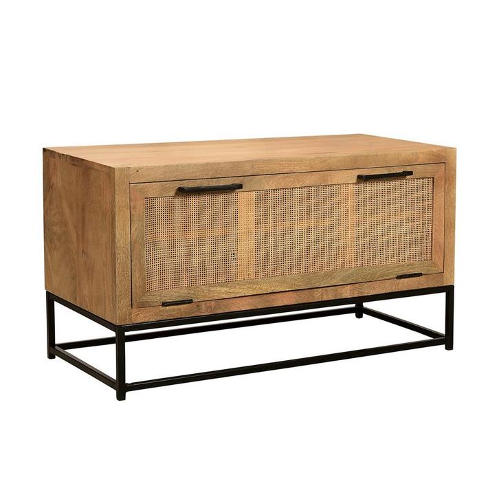 *WOONWINKEL* Schoenenkast Mangohout En Rotan, Huis en Inrichting, Kasten | Schoenenkasten, Nieuw, Verzenden