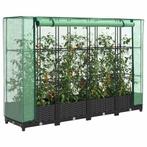 vidaXL Verhoogde plantenbak met kashoes rotanlook 160x40x123, Tuin en Terras, Verzenden, Nieuw, Kunststof