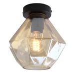 Retro plafondlamp amber, Anoek, Huis en Inrichting, Lampen | Plafondlampen, Ophalen of Verzenden, Nieuw, Glas, Retro