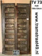 Antieke deuren uit teakhout, als schuifdeur of draaiend, Doe-het-zelf en Verbouw, Nieuw, Overige typen, Minder dan 200 cm, Ophalen of Verzenden