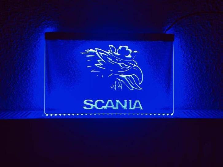 Scania neon bord lamp LED verlichting reclame lichtbak vrach, Verzamelen, Merken en Reclamevoorwerpen, Nieuw, Verzenden