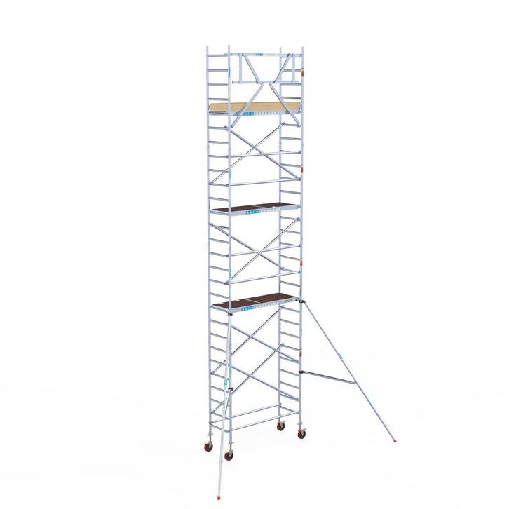 Rolsteiger Basic 75x190 9,2m werkhoogte tegen de gevel, Doe-het-zelf en Verbouw, Steigers, Rolsteiger of Kamersteiger, Nieuw, 5 meter of hoger