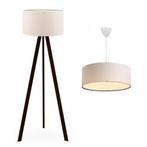 lux.pro Hanglamp en staande lamp Scunthorpe wit zwart en cre, Verzenden, Nieuw