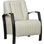 Leren fauteuil Glamour - Toledo Nebbia (crème), Huis en Inrichting, Fauteuils, Nieuw, Ophalen of Verzenden, 50 tot 75 cm, Industrieel, Modern, Retro