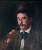 Scuola Italiana (Firmato e datato 1887) - Ritratto uomo con