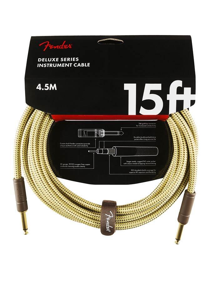 Fender Deluxe Series instrument kabel 4.5m tweed, Muziek en Instrumenten, Instrumenten | Toebehoren, Verzenden