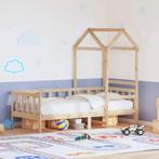 vidaXL Slaapbank met huisje 80x200 cm massief grenenhout, Eenpersoons, Bruin, Verzenden, Nieuw