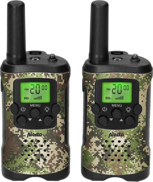 Alecto FR115CAMO - Set van twee walkie talkies voor kinderen, Kinderen en Baby's, Speelgoed | Overig, Verzenden