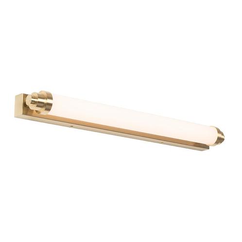 Wandlamp wit met goud incl. LED 3-staps dimbaar IP44 - Yordi, Huis en Inrichting, Lampen | Wandlampen, Nieuw, Kunststof