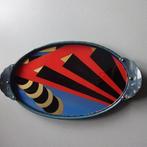 ART DECO - Dienblad - Hout, glas, metaal, bakeliet