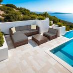 Wicker lounge met aluminium frame incl. 2 kleuren kussenhoez, Verzenden, Nieuw