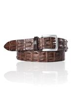 Mooie Exclusieve Riccamente donkerbruine kroko riem SALE, Kleding | Heren, Riemen en Ceinturen, Bruin, Verzenden, Echt leder, Riccamente Milano