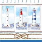 1 Pakje papieren lunch servetten - Lighthouses, Hobby en Vrije tijd, Knutselen, Nieuw, Ophalen of Verzenden