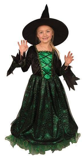 Heksenjurk Kind Groen Premium + Hoed, Kleding | Dames, Carnavalskleding en Feestkleding, Nieuw, Ophalen of Verzenden