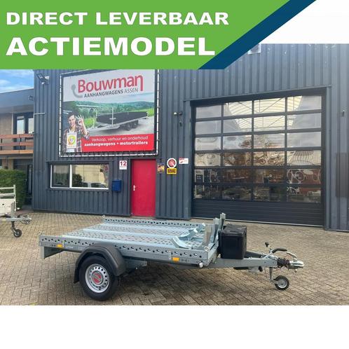 Motortrailer Stema STM 2 motoren 251x153cm 1300kg geremd, Auto diversen, Aanhangers en Bagagewagens, Ophalen of Verzenden