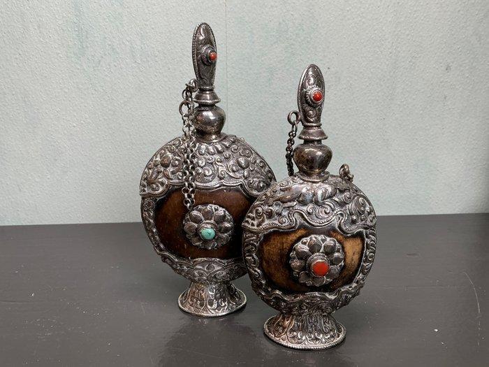 Snuiftabak-fles - Zilver, Antiek en Kunst, Kunst | Niet-Westerse kunst