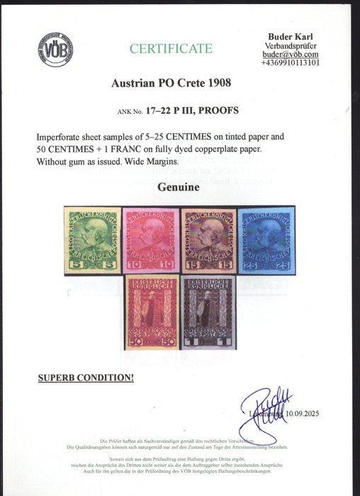 Kreta - Oostenrijkse postkantoren 1908 - Oostenrijk PO op, Postzegels en Munten, Postzegels | Europa | Oostenrijk