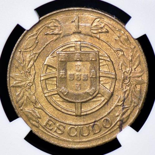 Portugal. Republic. 1 Escudo 1924 - NGC - MS 64, Postzegels en Munten, Munten | Europa | Niet-Euromunten