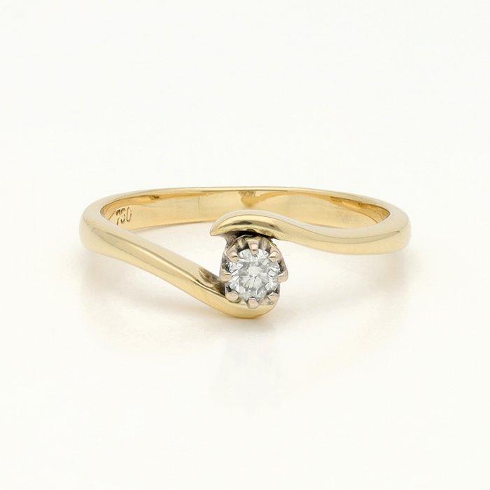 Ring - 18 karaat Geel goud Diamant (Natuurlijk), Sieraden, Tassen en Uiterlijk, Ringen