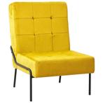 vidaXL Relaxstoel 65x79x87 cm fluweel mosterdgeel, Huis en Inrichting, Stoelen, Verzenden, Nieuw