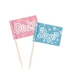 Gender Reveal Cocktailprikkers 50st, Hobby en Vrije tijd, Verzenden, Nieuw