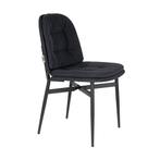 *WOONWINKEL* Dutchbone Jade Eetkamerstoel Met Kussens Blauw, Huis en Inrichting, Stoelen, Verzenden, Nieuw, Blauw, Stof